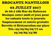 Brocante à NANTILLOIS le Dimanche 02 Juillet 2017