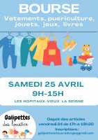 Bourse aux vetements enfants, materiel de puericulture, jeux, jouets et livres