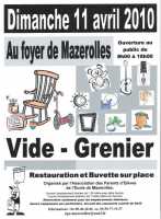 VIDE GRENIER à MAZEROLLES