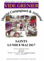 Marché Campagnard- Artisanal et vide grenier de Saints le Lundi 8 Mai 2017