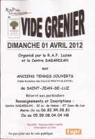 VIDE GRENIER DU RAP LUZIEN ET DU CENTRE SAGARDIAN 64500 SAINT JEAN DE LUZ