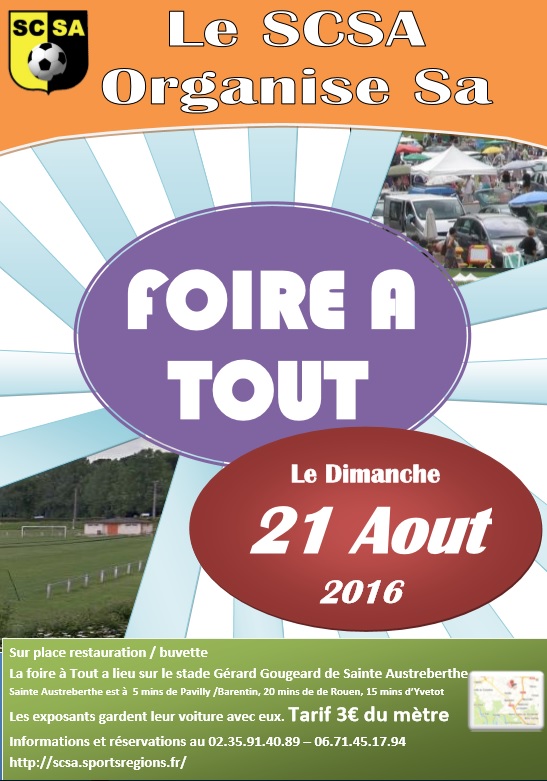 Foire à tout du Sporting Club de Sainte Austreberthe à Sainte Foire à tout du Sporting Club de Sainte Austreberthe à Sainte