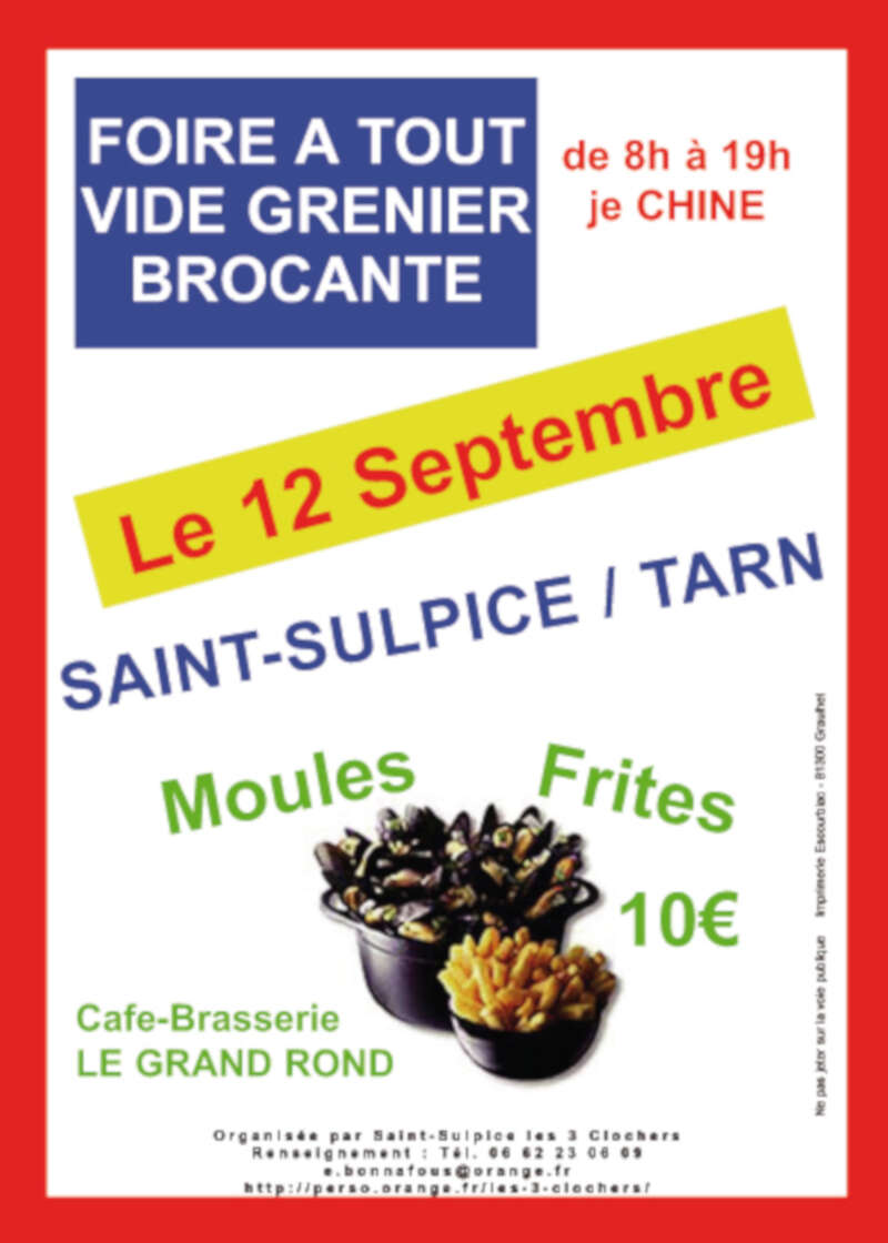 VIDE GRENIER à Saintsulpice Videgreniers 81